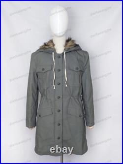 Reproductions GERMAN M43 MOUSE GREY RABBIT FUR WINTER PARKA GREAT COAT SIZE S