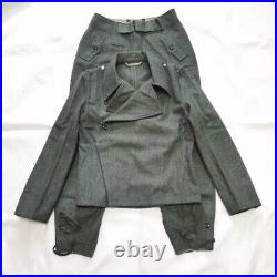 Reproductions GERMAN WH SUIT FIELD GREY GREEN WOOL PANZER JACKET &TROUSERS XXL
