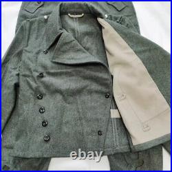 Reproductions GERMAN WH SUIT FIELD GREY GREEN WOOL PANZER JACKET &TROUSERS XXL