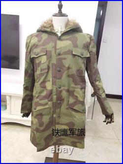Reproductions WW2 M43 ITALIAN CAMO RABBIT FUR WINTER PARKA GREAT COAT L