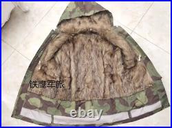 Reproductions WW2 M43 ITALIAN CAMO RABBIT FUR WINTER PARKA GREAT COAT L