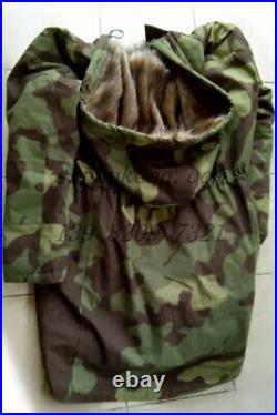 Reproductions WW2 M43 ITALIAN CAMO RABBIT FUR WINTER PARKA GREAT COAT L