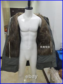 Reproductions WW2 M43 MOUSE GREY RABBIT FUR WINTER PARKA GREAT MILITARY COAT M