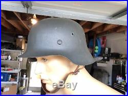 Restored Original German WW2 Helmet M42 Sz 66 Shell with 58 Liner ELITE
