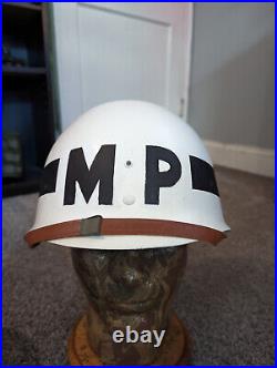 Restored WW2 M1 Military Police Helmet