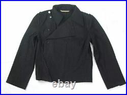 Retro Ww2 German Wh Panzer Black Wool Wrap Tunic & Trousers, Size S