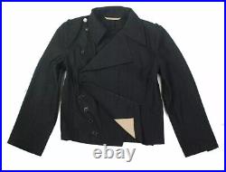 Retro Ww2 German Wh Panzer Black Wool Wrap Tunic & Trousers, Size S