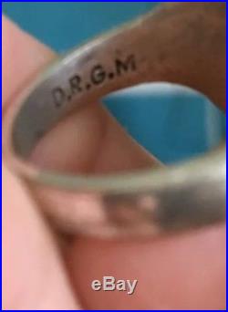 Ring, WWII SS German, My Honour Is My Loyalty, Not Marked, DRGM Inscrip. Sz 11