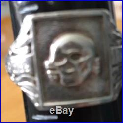 Ring, WWII SS German, My Honour Is My Loyalty, Not Marked, DRGM Inscrip. Sz 11