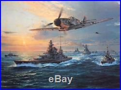 Robert Taylor THE CHANNEL DASH Adolf Galland + 4 Signed Aviation Art Print