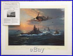 Robert Taylor THE CHANNEL DASH Adolf Galland + 4 Signed Aviation Art Print