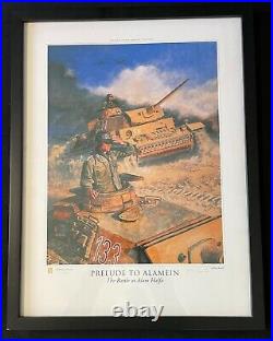 Rommel, Prelude to Alamein, Rare framed Ken Smith print 3/750