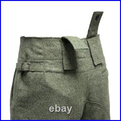 SIZE L, Cosplay WH GERMAN M1943 M43 EM GRAY GREEN WOOL FIELD TUNIC TROUSERS