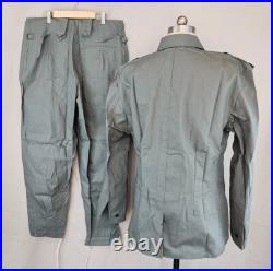 SIZE L Cosplay WORLD WAR 2 GERMAN HBT CANVAS M1943 FIELD TUNIC TROUSERS SET