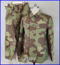 SIZE L GERMAN ARMY ITALIAN CAMO M43 FIELD TUNIC AND TROUSERS -WW2 Replica