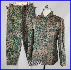 SIZE M GERMAN Elite Dot44 Peas CAMO M43 FIELD TUNIC AND TROUSERS -WW2 Replica