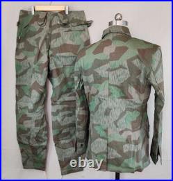 SIZE M GERMAN WH Splinter CAMO M43 FIELD TUNIC AND TROUSERS -WW2 Replica