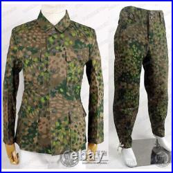 SIZE S, Cosplay GERMAN ELITE HBT DOT44 PEAS CAMO M1943 FIELD TUNIC TROUSERS