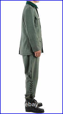 SIZE S German M36 Officer GRAY GREEN Wool Field Tunic & Breeches suit