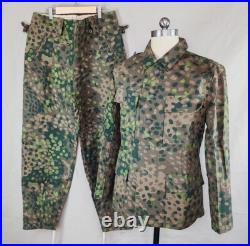SIZE XL GERMAN Elite Dot44 Peas CAMO M43 FIELD TUNIC AND TROUSERS -WW2 Replica