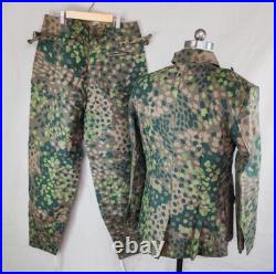 SIZE XL GERMAN Elite Dot44 Peas CAMO M43 FIELD TUNIC AND TROUSERS -WW2 Replica
