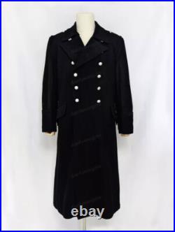 SIZE XL, World War II GERMAN ELITE M32 FIELD BLACK WOOL GREATCOAT TRENCH COAT