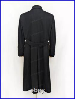 SIZE XL, World War II GERMAN ELITE M32 FIELD BLACK WOOL GREATCOAT TRENCH COAT