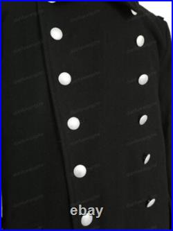 SIZE XL, World War II GERMAN ELITE M32 FIELD BLACK WOOL GREATCOAT TRENCH COAT