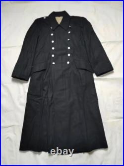 SIZE XL, World War II GERMAN ELITE M32 FIELD BLACK WOOL GREATCOAT TRENCH COAT