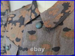 SIZE XXL GERMAN EM AUTUMN OAK CAMO M43 FIELD TUNIC & TROUSERS -WW2 Replica