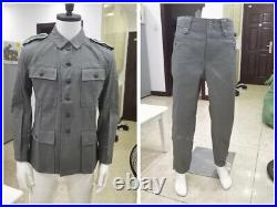 SIZE XXXL Cosplay WORLD WAR 2 GERMAN HBT CANVAS M1943 FIELD TUNIC TROUSERS SET