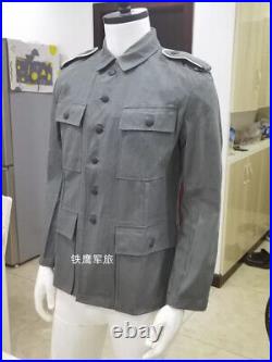 SIZE XXXL Cosplay WORLD WAR 2 GERMAN HBT CANVAS M1943 FIELD TUNIC TROUSERS SET