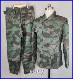 SIZE XXXL GERMAN WH Splinter CAMO M43 FIELD TUNIC AND TROUSERS -WW2 Replica