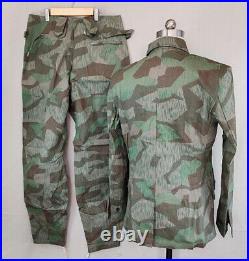 SIZE XXXL GERMAN WH Splinter CAMO M43 FIELD TUNIC AND TROUSERS -WW2 Replica