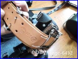 STOCK Replica WWII German Army 98 Leather Equip Kettle Mask Jar Belt Set Prop