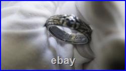 Silver 800 GERMAN ELITE Skull Honor Ring WW2