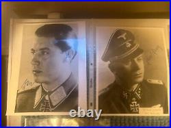 Six Original Autographed German WWII Soldiers & One Book Plate Two Autographs