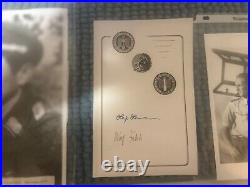 Six Original Autographed German WWII Soldiers & One Book Plate Two Autographs