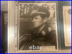 Six Original Autographed German WWII Soldiers & One Book Plate Two Autographs