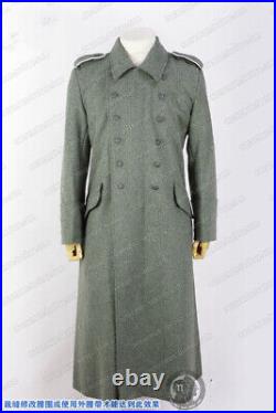 Size L German Wh M40 Field Grey Wool Greatcoat Coat