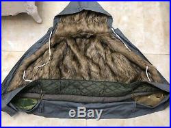 Size L WW2 German M43 Grey Rabbit Fur Winter Parka Great Coat, Re-Enactors