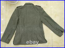 Size L, World War II German M1940 Em Gray Green Wool Field Tunic + Trousers
