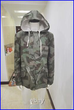 Size L Wwii German Army Splinter Camo Coat & White Winter Reversible Parka