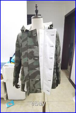 Size L Wwii German Army Splinter Camo Coat & White Winter Reversible Parka