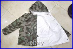 Size L Wwii German Army Splinter Camo Coat & White Winter Reversible Parka