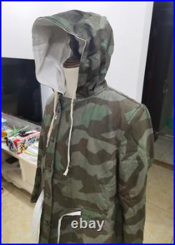 Size L Wwii German Army Splinter Camo Coat & White Winter Reversible Parka