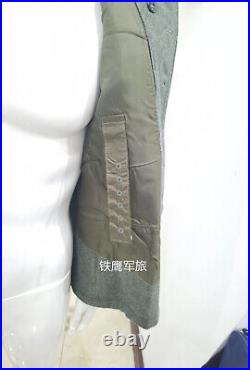 Size L Wwii German M1943 M43 Em Gray Green Wool Field Tunic & Pants Set