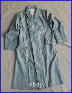Size M, German M40 Wool Great Trench Over Heer Army Field Green Coat Repro