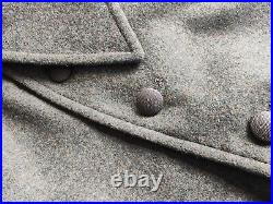 Size M, German M40 Wool Great Trench Over Heer Army Field Green Coat Repro