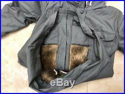 Size M WW2 German M43 Grey Rabbit Fur Winter Parka Great Coat, Re-Enactors